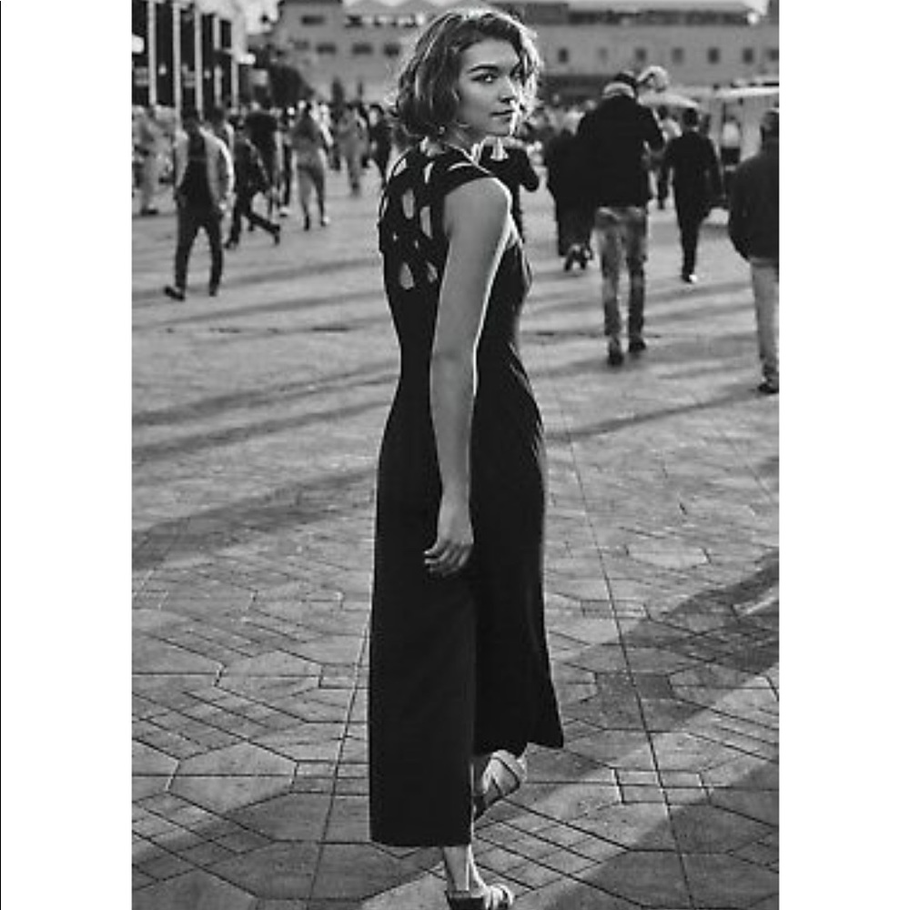 Anthropologie black jumpsuit